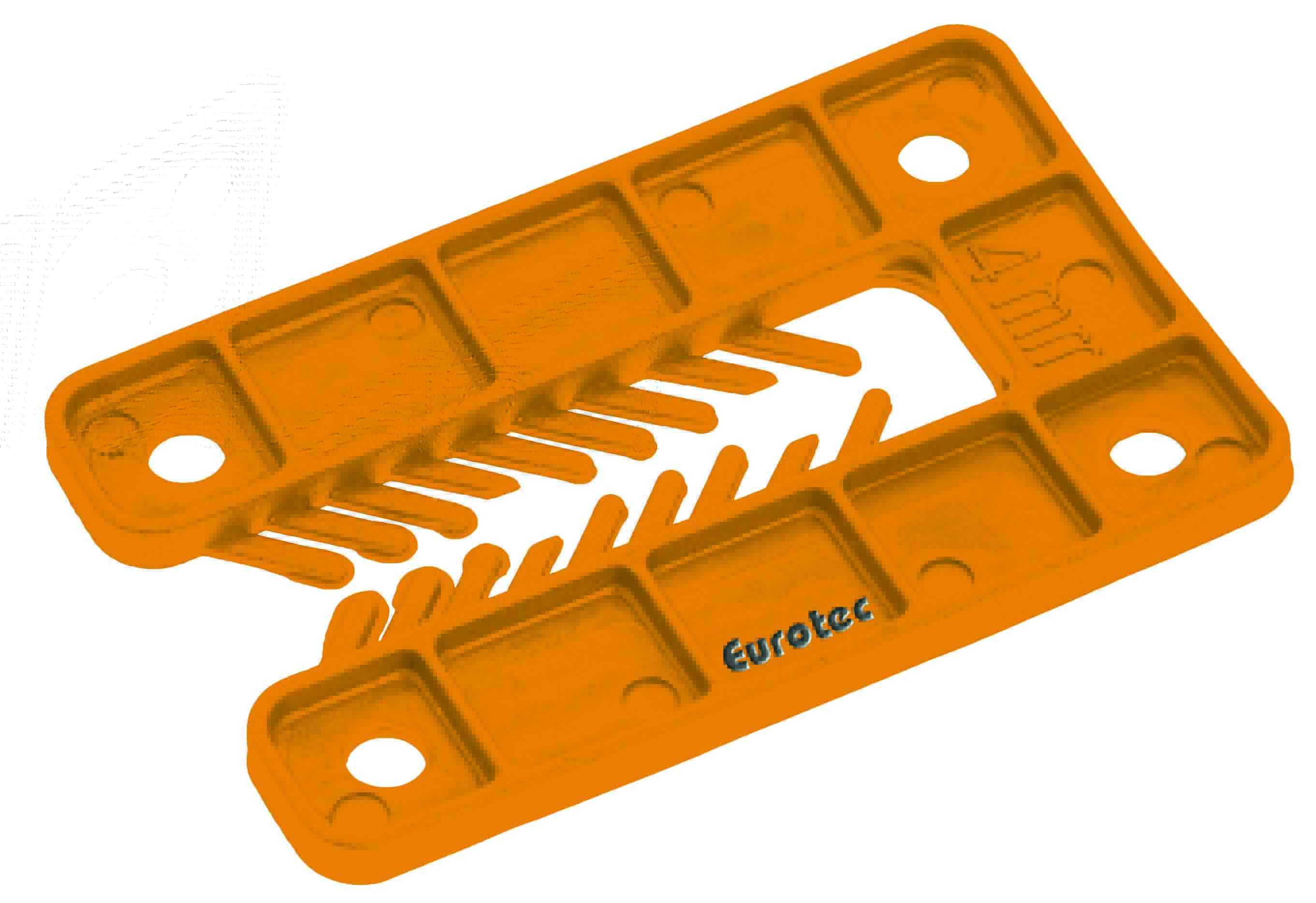 Justierklotz mit Kerbe blau