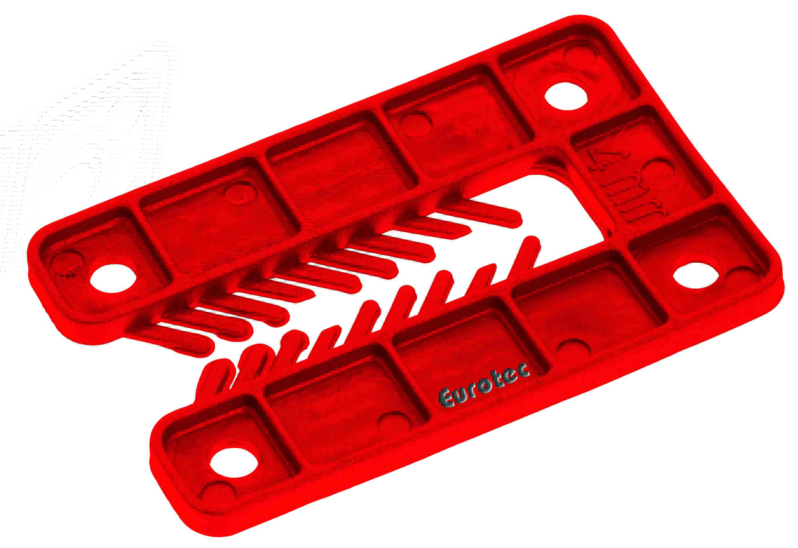 Justierklotz mit Kerbe weiß