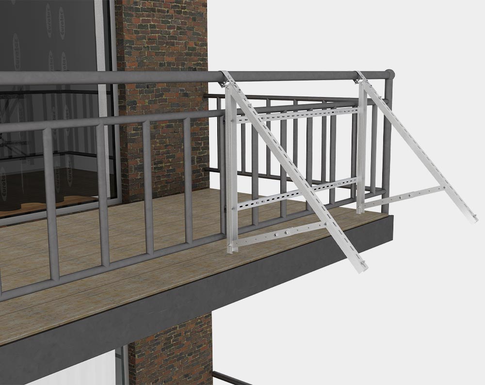 Modulhalterung für Balkonkraftwerke, Aluminium