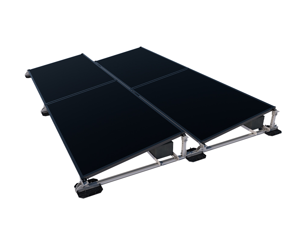 Unterkonstruktion für Minikraftwerke, vier Solarmodule, Süd